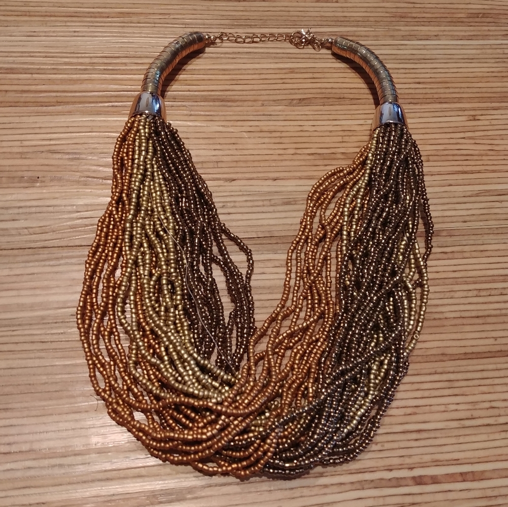 3 Tone Seed Bead Necklace